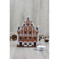 Keramik Haus-Teelichthalter Miniatur Schwarzhäupterhaus, Riga Keramik Haus-Teelichthalter Miniatur Schwarzhäupterhaus, Riga von LoveRigaShop