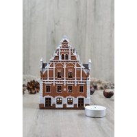 Sammlung Original Miniatur Der Schwarzhäupter in Riga, Keramik Haus Teelichthalter, Sammler Haus, Musterhaus von LoveRigaShop