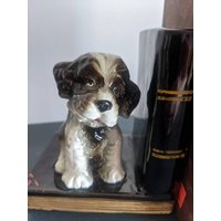 Links Japan, Springer Spaniel, Buchstütze, Vtg, Selten, Schwarz, Gold, Buch, Hundeliebhaber, Buchliebhaber, Den, Büro, Kinderzimmer von LoveTheNostalgia