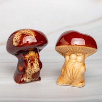 Vintage Keramik Salz Und Pfefferstreuer Set in Form Von Pilzen Küchendekoration Natur Inspiriert Housewarming Geschenk Küchengeschirr von LoveUssrVintage