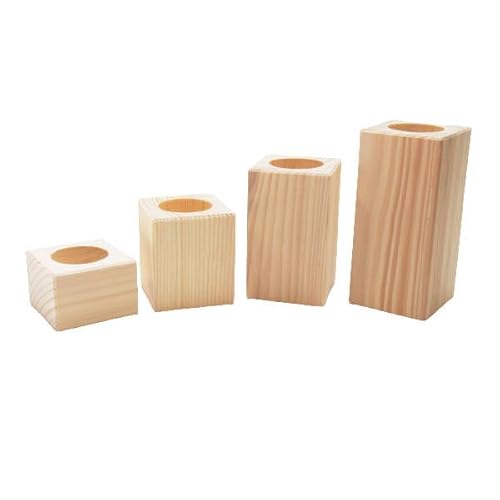 4er Set Holz Quadratisch Kerzenhalter Deko DIY Decoupage 4er Set Holz Quadratisch Kerzenhalter Deko DIY Decoupage von Loveart