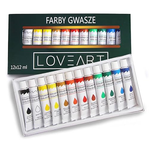 Gouache-Farben LOVEART Gouache 12x12ml von Loveart