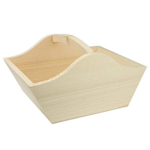 Holzkorb Medium mit Henkel - Deko Korb Decoupage von Loveart