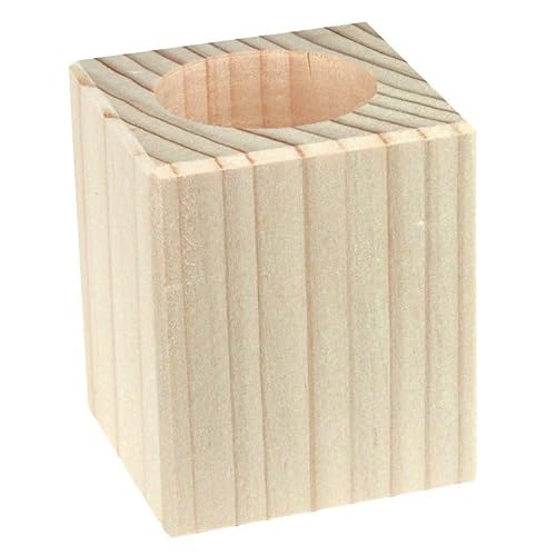 Kerzenständer Holz Quadratisch Buche Höhe 7 cm DIY Deko Decoupage von Loveart
