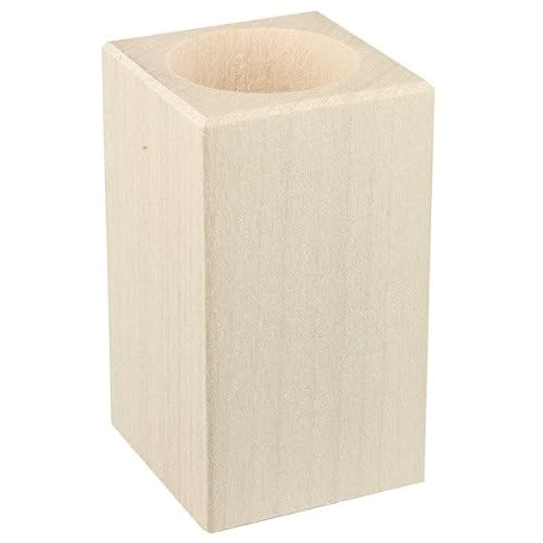 Kerzenständer Holz Quadratisch Höhe 10 cm DIY Deko Decoupage von Loveart