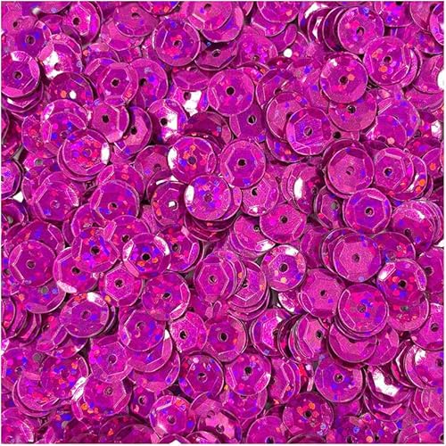 Pailletten rund Holographisch 9mm 15g - Loveart - dunkel pink Pailletten rund Holographisch 9mm 15g - Loveart - dunkel pink von Loveart
