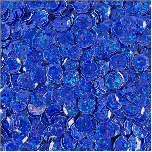 Pailletten rund Holographisch 9mm 15g - Loveart - dunkelblau von Loveart