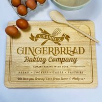 Personalisierte Holzgravur "Lebkuchen Baking Company' Holzhacken/Vorbereitung Servierbrett - Ideales Küchengeschenk Für Bäcker Koch Chefkoch von LovebyLaser