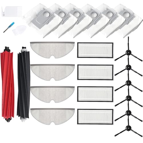 Loveco Zubehör Ersatzteile Kompatibel für Roborock Q5 Pro Q5 Pro+ Q8 Max Q8 Max+, 2 Hauptbürste, 4 Filter, 6 Seitenbürsten, 4 Mopp Wischtücher, 6 Staubbeutel,1 Bürstenreinigungswerkzeug Loveco Zubehör Ersatzteile Kompatibel für Roborock Q5 Pro Q5 Pro+ Q8 Max Q8 Max+, 2 Hauptbürste, 4 Filter, 6 Seitenbürsten, 4 Mopp Wischtücher, 6 Staubbeutel,1 Bürstenreinigungswerkzeug von Loveco