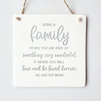 Als Familie- Sentimentale Plakette - Bedeutungsvolles Zitat Für Stieffamilie Liebe Und Geliebt Zu Werden Egal Was Geschenk Familie von LovedByPot