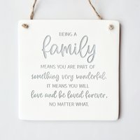 Eine Familie Sein - Sentimentale Plakette Bedeutungsvolles Zitat Für Schritt Lieben Und Geliebt Werden, Egal Was Geschenk Die Eine Familie Sein - Sentimentale Plakette Bedeutungsvolles Zitat Für Schritt Lieben Und Geliebt Werden, Egal Was Geschenk Die von LovedByPot