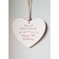 Ein Besonderes Andenken An Den Geburtstag - Wahl Des Textes Und Der Farben Geschenk Für Mutter, Schwester, Großeltern Handgemachtes Ton Herz von LovedByPot