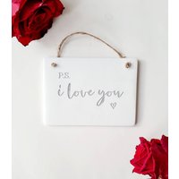 Ps Ich Liebe Dich Ton Andenken - Hochzeit Verlobung Geschenk Handgemachte Plakette Für Partner, Freundin, Frau Ps Ich Liebe Dich Ton Andenken - Hochzeit Verlobung Geschenk Handgemachte Plakette Für Partner, Freundin, Frau von LovedByPot