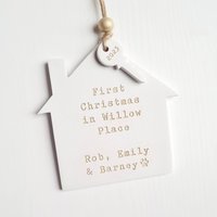 Personalisiertes Erstes Weihnachten Im Neuen Heimdekoration - Haus Feiertagsverzierung Festliche Baumdekoration Haus- Und Schlüsselverzierung Aus Ton Personalisiertes Erstes Weihnachten Im Neuen Heimdekoration - Haus Feiertagsverzierung Festliche Baumdekoration Haus- Und Schlüsselverzierung Aus Ton von LovedByPot