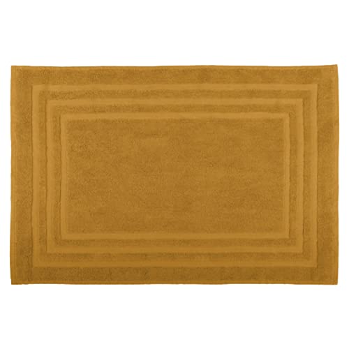 Lovely Casa - Badematte – Größe 45 x 70 cm – 100% Bio-Baumwolle – Farbe Curry – Modell Lagune – weich und bequem – ideal für das Badezimmer von Lovely Casa