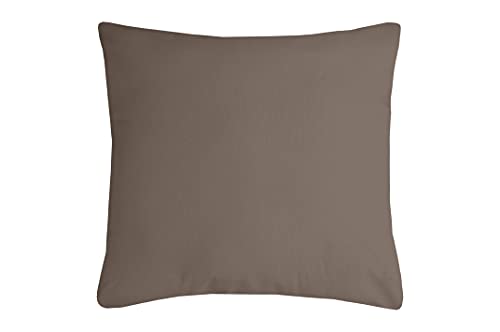 Lovely Casa C04689002 Nelson Kissen 40 X 40 cm, 100 % Polyurethan, 100 % Baumwolle, Baumwolle, Taupe, 40 x 40 cm von Lovely Casa