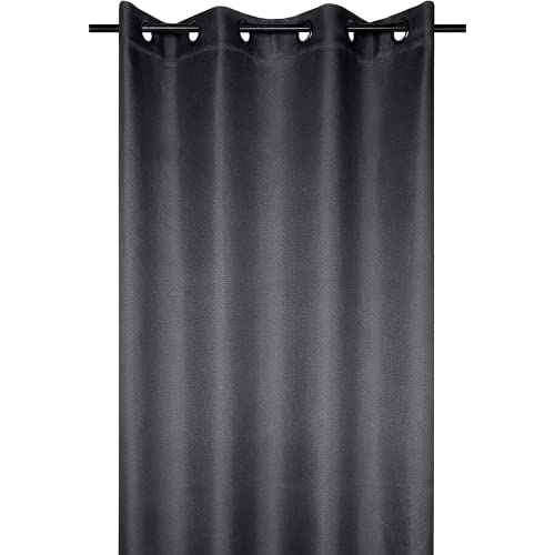 Lovely Casa COPENHAGUE Verdunkelungsvorhang, Polyester, 140 x 260 cm, Anthrazit von Stof