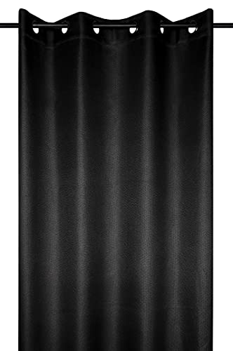 Lovely Casa Copenhague Vorhang, Polyester, Schwarz, 140 x 260 cm von Lovely Casa