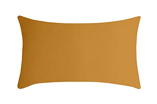 Lovely Casa - Kissen – Größe 30 x 50 cm – 100% Polyester – Farbe Curry – Modell Nelson – ideale Dicke – bequem und elegant – angenehme Haptik von Lovely Casa