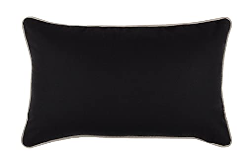 Lovely Casa Kissen, Modell Duo – Schwarz Leinen – 30 x 50 cm – 100 % Baumwolle von Lovely Casa