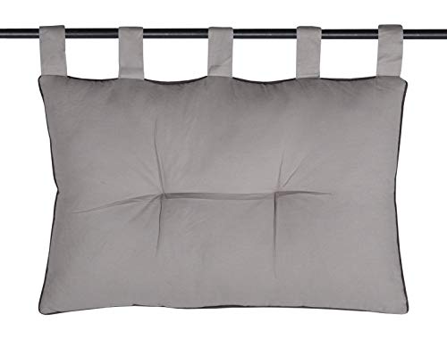 Lovely Casa Kopfteil, 45 x 70 cm, UO-Souris Grau, Baumwolle, Standard von Lovely Casa