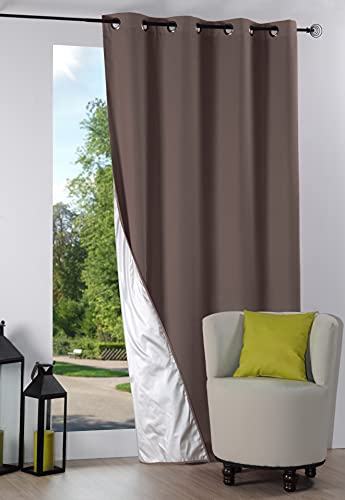 LOVELY CASA R64689302 Nelson ISO Rid 135 x 240 100% PE 100% Baumwolle, Baumwolle, Taupe, 135 x 240 cm von Lovely Casa