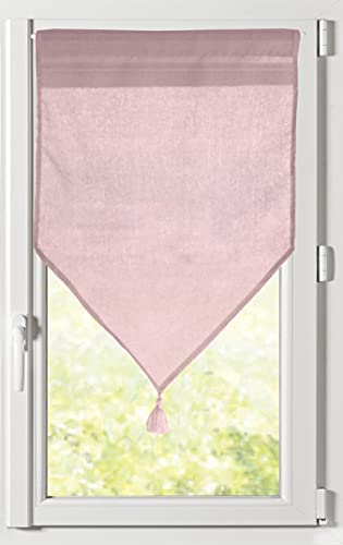 Lovely Casa Scheibengardine, Modell Monna, Blush, 60 x 120 cm, 100 % Polyester von Lovely Casa