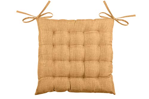 Lovely Casa - Sitzkissen – Größe 40 x 40 cm – 100% Polyester – Farbe Camel – Modell Bea – außergewöhnliche Qualität – bequem und elegant – pflegeleicht von Lovely Casa