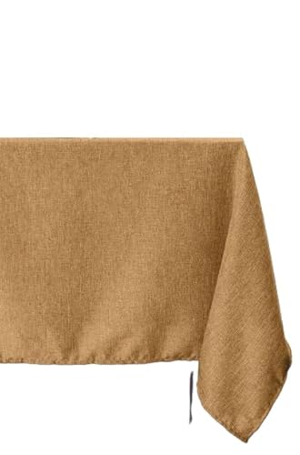 Lovely Casa - Tischdecke – Größe 140 x 200 cm – 100% Polyester – Farbe Camel – Modell Bea – rechteckig – Tischwäsche – waschbar 30 °C – außergewöhnliche Qualität von Lovely Casa