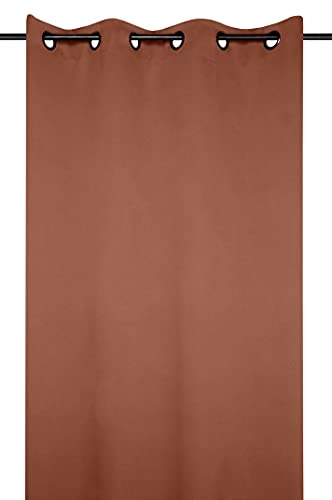 Lovely Casa Vorhang, Modell Notte, Cognac, 135 x 180 cm, 100% Polyester von Lovely Casa