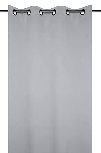 LOVELY CASA Vorhang Blickdicht, Polyester, Grau, 250 x 135 cm von Lovely Casa