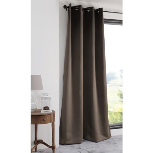 Lovely Casa Vorhang Blickdicht, Polyester, Taupe, 250 x 135 cm von Lovely Casa