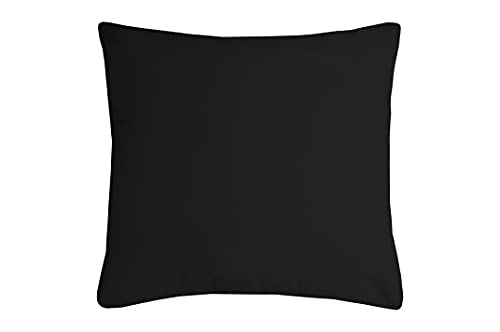 LOVELY CASA c64689002 Nelson Kissen 60 x 60 100% PE 100% Baumwolle, schwarz, 60 x 60 cm von Lovely Casa