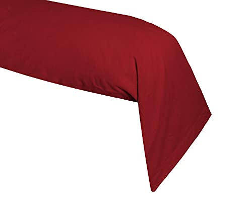 LOVELY CASA t34820001 Alicia Nackenrolle 45 x 185 100% CO 100% Baumwolle, Baumwolle, rot, 185x45 cm von Lovely Casa