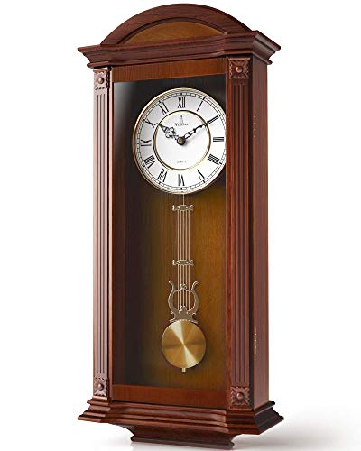 Pendel-Wanduhr, batteriebetrieben, groß, hölzerne hängende Großvater-Wanduhr mit Pendel, 68 x 28 cm, leise, aus echtem Holz, für Wohnzimmer-Dekoration, Büro und Heimdekoration, Geschenk Pendel-Wanduhr, batteriebetrieben, groß, hölzerne hängende Großvater-Wanduhr mit Pendel, 68 x 28 cm, leise, aus echtem Holz, für Wohnzimmer-Dekoration, Büro und Heimdekoration, Geschenk von Lovely Home Essentials