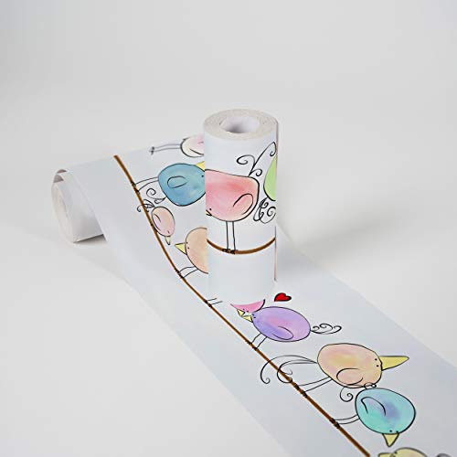A.S. Création Lovely Kids Kinderzimmer Bordüre selbstklebend Funny Birds Wandbordüre mit niedlichen Vögeln für Babyzimmer und Kinderzimmer Wandtattoo für Mädchen und Jungen in weiß, bunt A.S. Création Lovely Kids Kinderzimmer Bordüre selbstklebend Funny Birds Wandbordüre mit niedlichen Vögeln für Babyzimmer und Kinderzimmer Wandtattoo für Mädchen und Jungen in weiß, bunt von A.S. Création