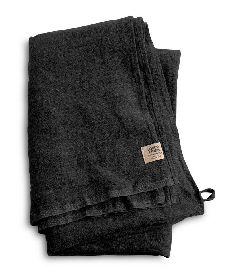 Lovely Linen Strandtuch Linen Lovely Strandtuch darkgrey 145 x 200 cm (1 Stück), 100% Leinen (BTL0197), LOVELY 145X200 DARK GREY L44xB34xH5 CM von Lovely Linen