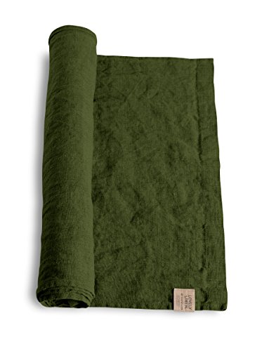 Lovely Tischläufer Leinen Jeep Green 47 x 150 cm von Lovely Linen