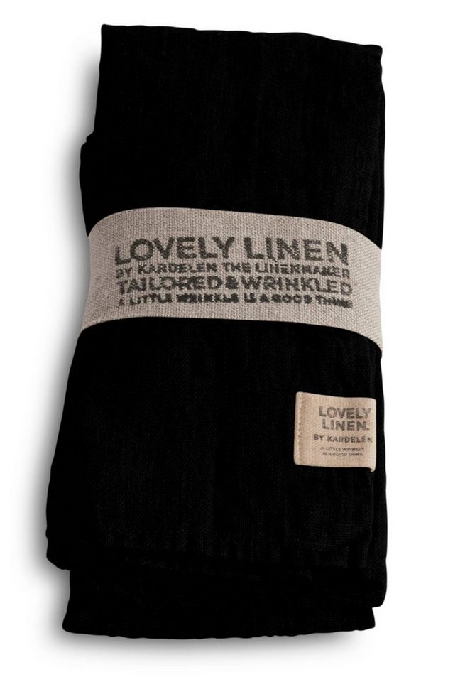 Lovely Linen Stoffserviette Lovely Serviette Leinen black (1 Stück) von Lovely Linen