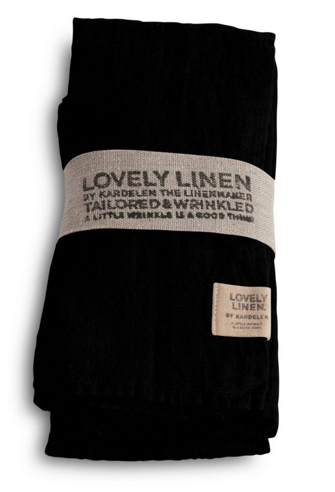 Lovely Linen Stoffserviette Linen Lovely Serviette Leinen black (1 Stück) von Lovely Linen