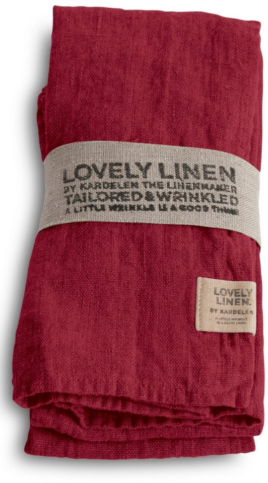 Lovely Linen Stoffserviette Lovely Serviette Leinen cabernet 45x45cm (1 Stück) von Lovely Linen