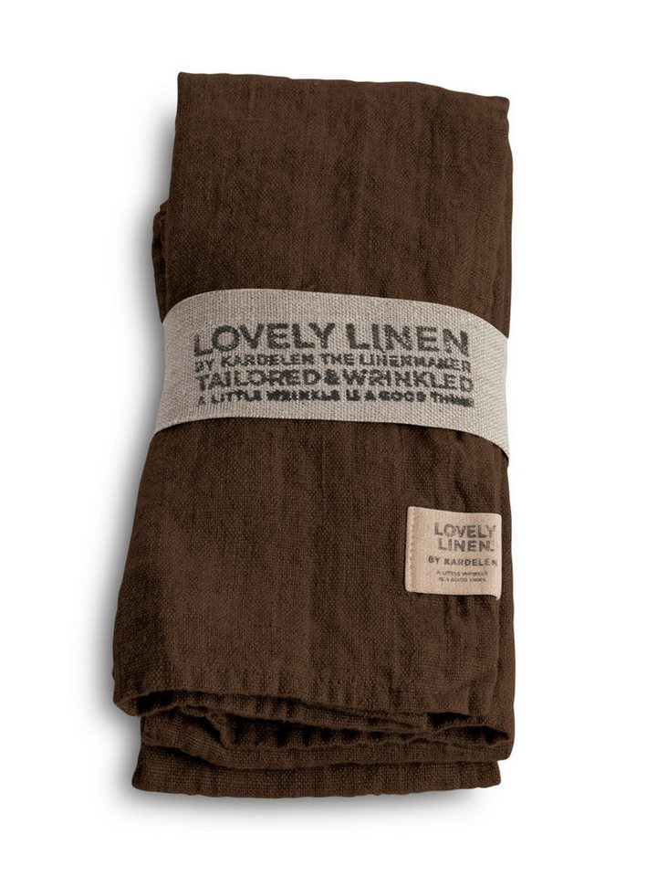 Lovely Linen Stoffserviette Lovely Serviette Leinen chocolate 45 x 45 cm 1Stk. von Lovely Linen
