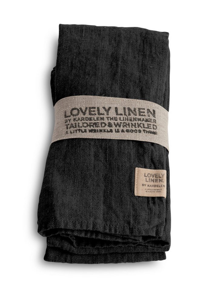 Lovely Linen Stoffserviette Lovely Serviette Leinen dark grey (1 Stück) von Lovely Linen