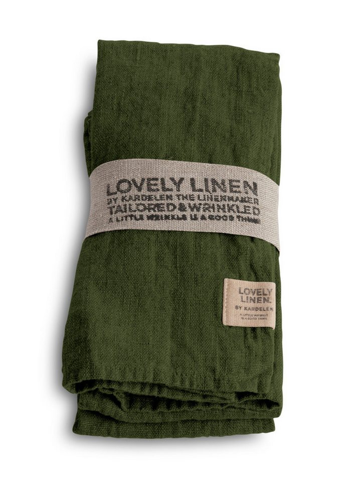 Lovely Linen Stoffserviette Linen Lovely Serviette Leinen jeep green (1 Stück) von Lovely Linen