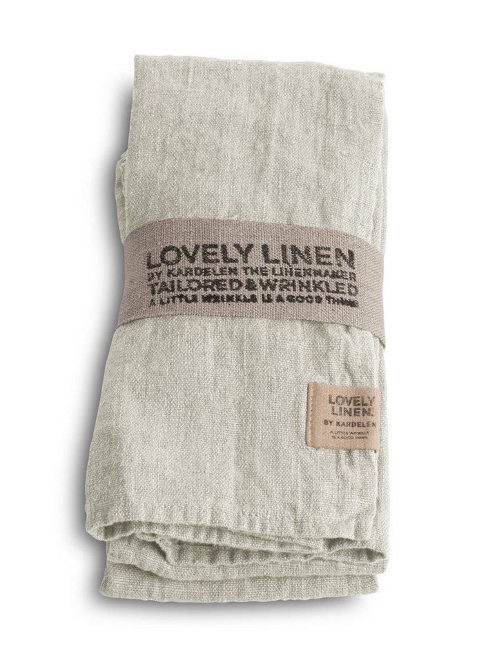Lovely Linen Stoffserviette Linen Lovely Serviette Leinen light grey (1 Stück) von Lovely Linen