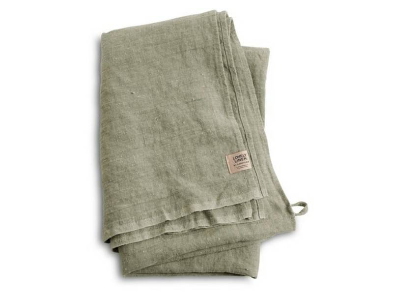 Lovely Linen Strandtuch Linen Lovely Strandtuch avocado 145 x 200 cm (1 Stück), 100% Leinen (BTL0162), LOVELY 145X200 AVOCADO L44xB34xH5 CM von Lovely Linen