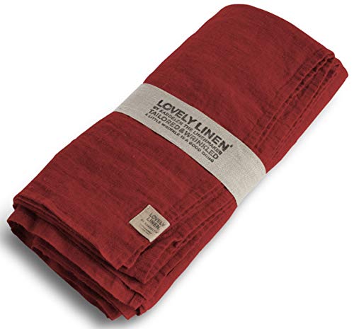 Lovely Linen TCL0182F Lovely Tischdecke Leinen real red 145 x 300 cm (1 Stück) von Lovely Linen