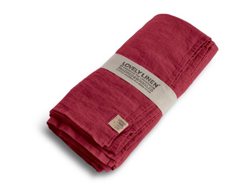 Lovely Linen Tischdecke Lovely Tischdecke Leinen cabernet 100 x 100 cm, LOVELY 100X100 CABERNET L25xB14xH4CM von Lovely Linen