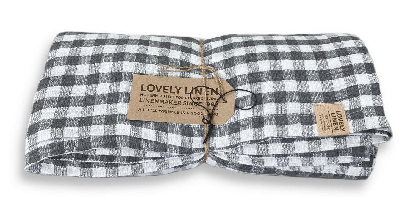 Lovely Linen Tischdecke Misty Tischdecke Leinen square dark grey 145x250cm (1 Stück) von Lovely Linen