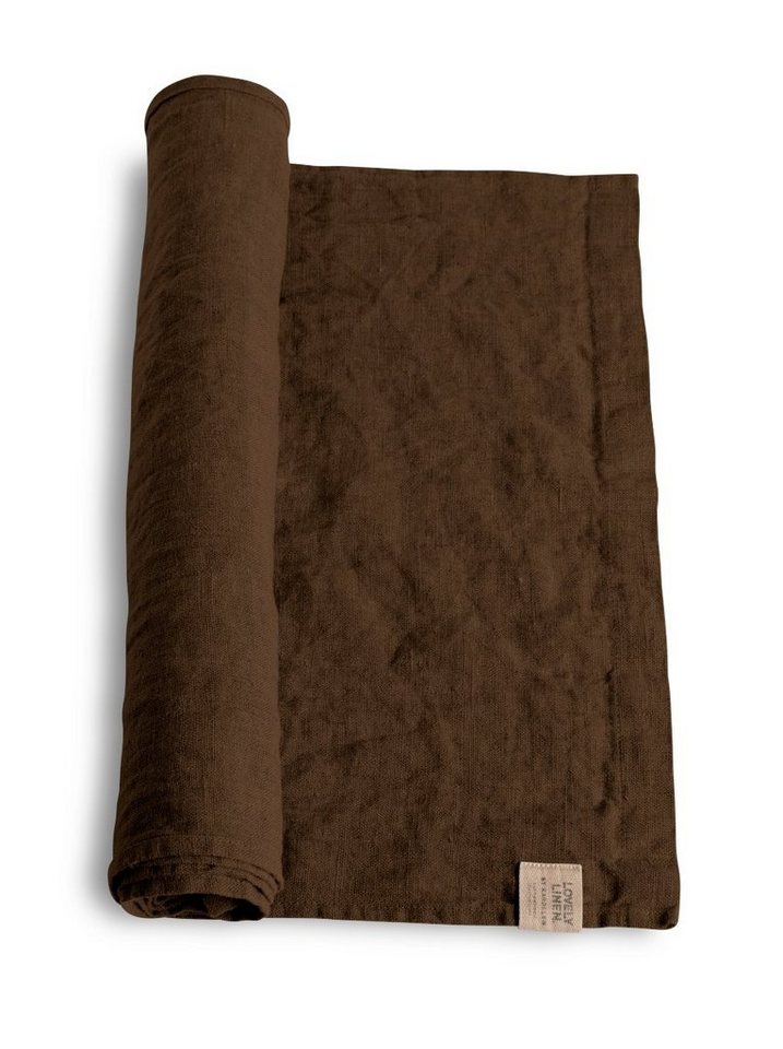 Lovely Linen Tischläufer Linen Lovely Tischläufer Leinen chocolate 47 x 150 cm, LOVELY 47X150 CHOCOLATE L40xB23xH0,5CM von Lovely Linen